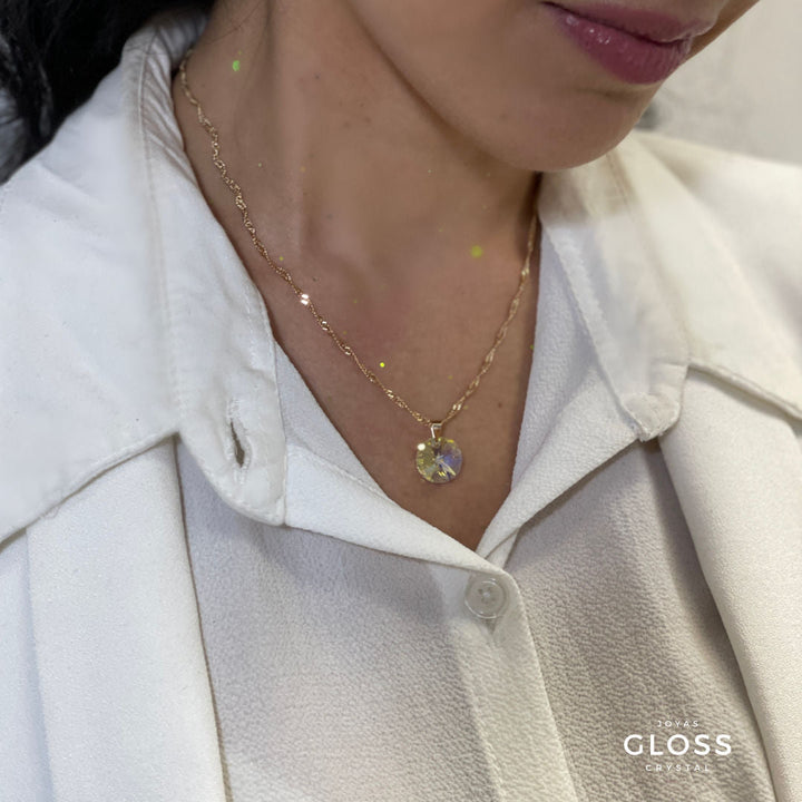 Collar Súper Mamá Tornasol - Joyas Gloss Crystal