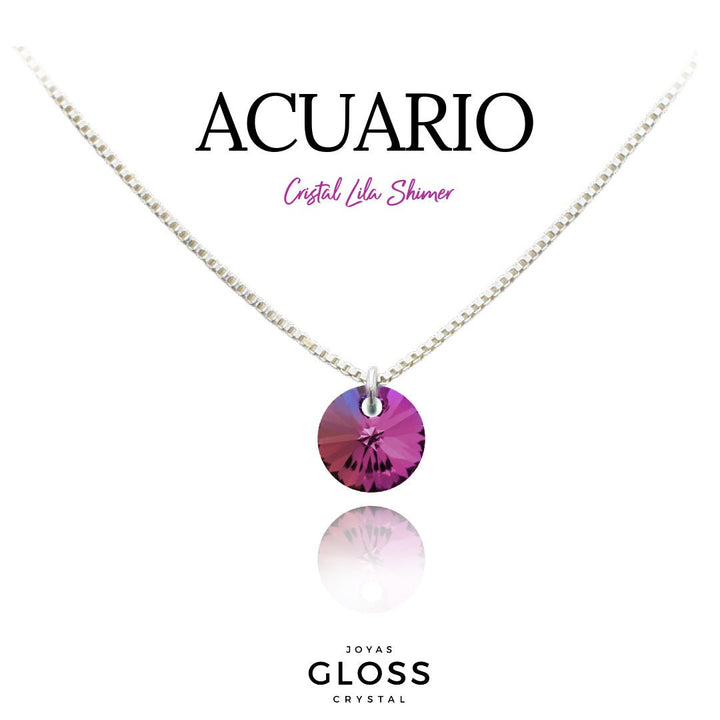 Collar Zodiaco Acuario - Joyas Gloss Crystal