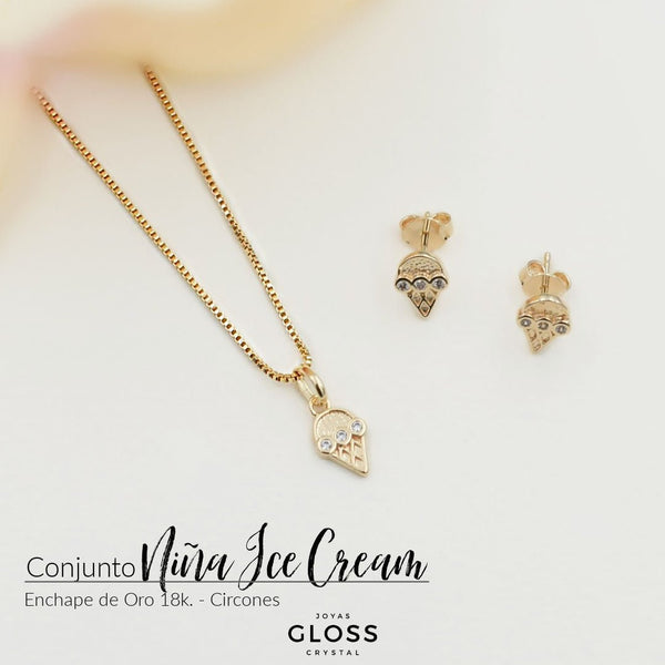 Conjunto Niña Ice Cream - Joyas Gloss Crystal