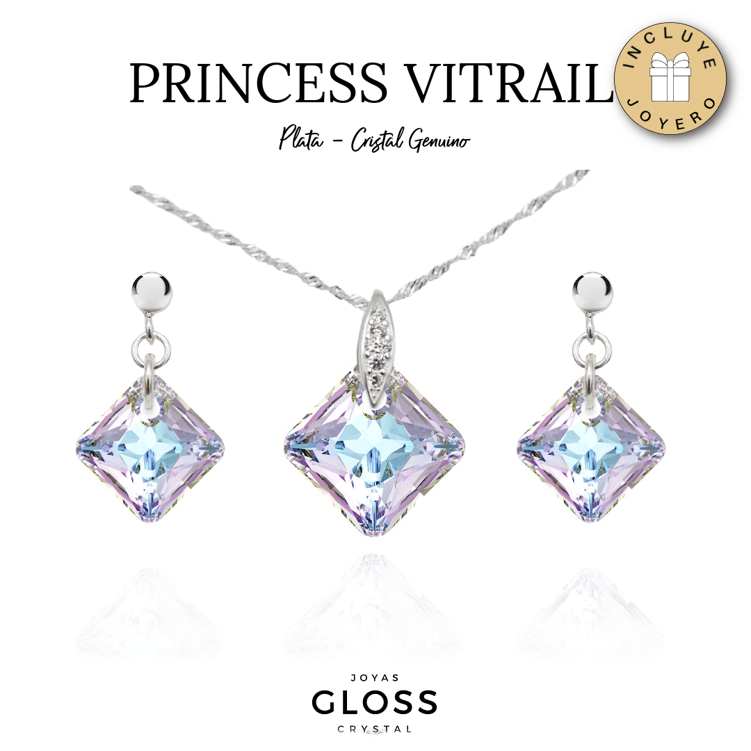 Conjunto Princess Cut Vitrail Light - Joyas Gloss Crystal