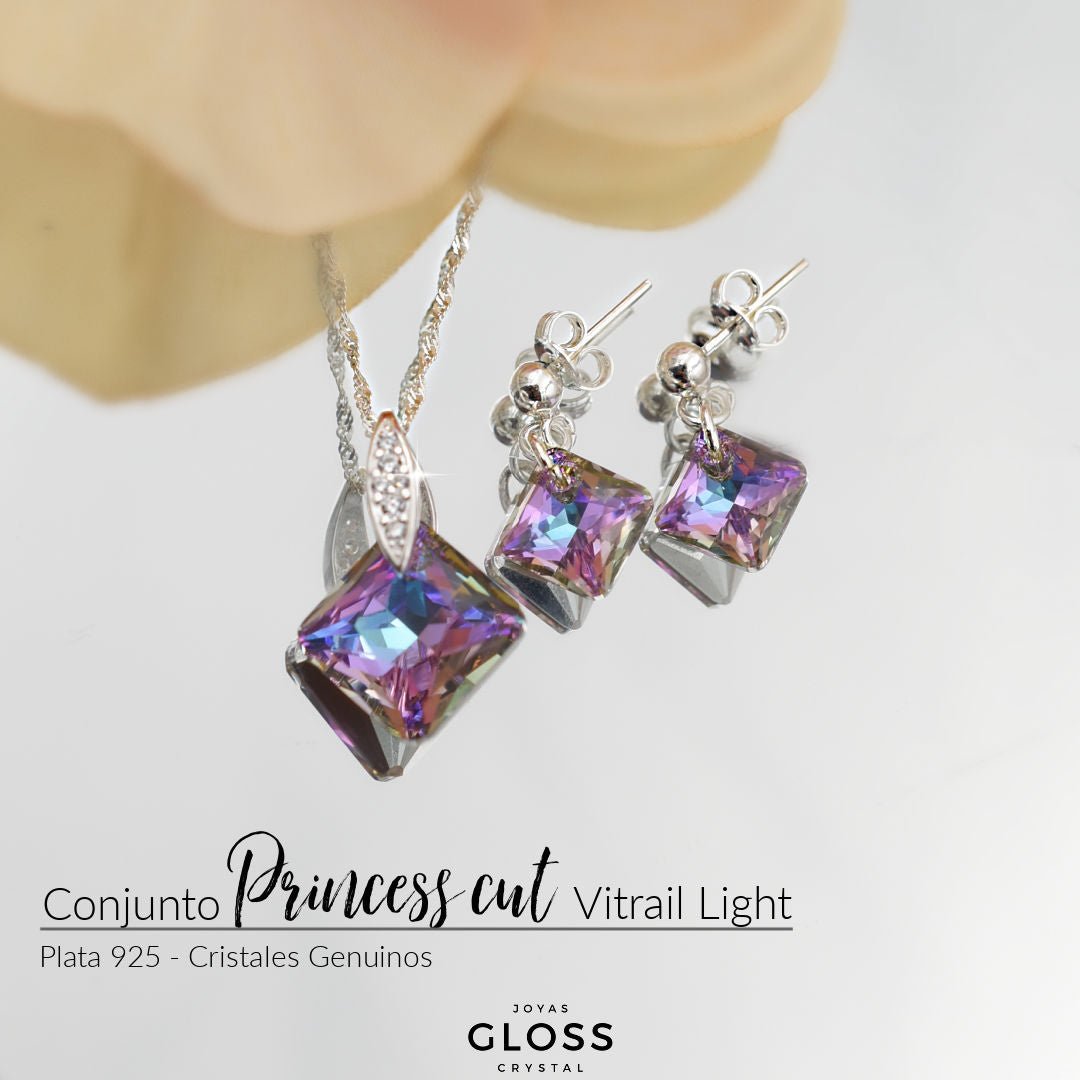 Conjunto Princess Cut Vitrail Light - Joyas Gloss Crystal