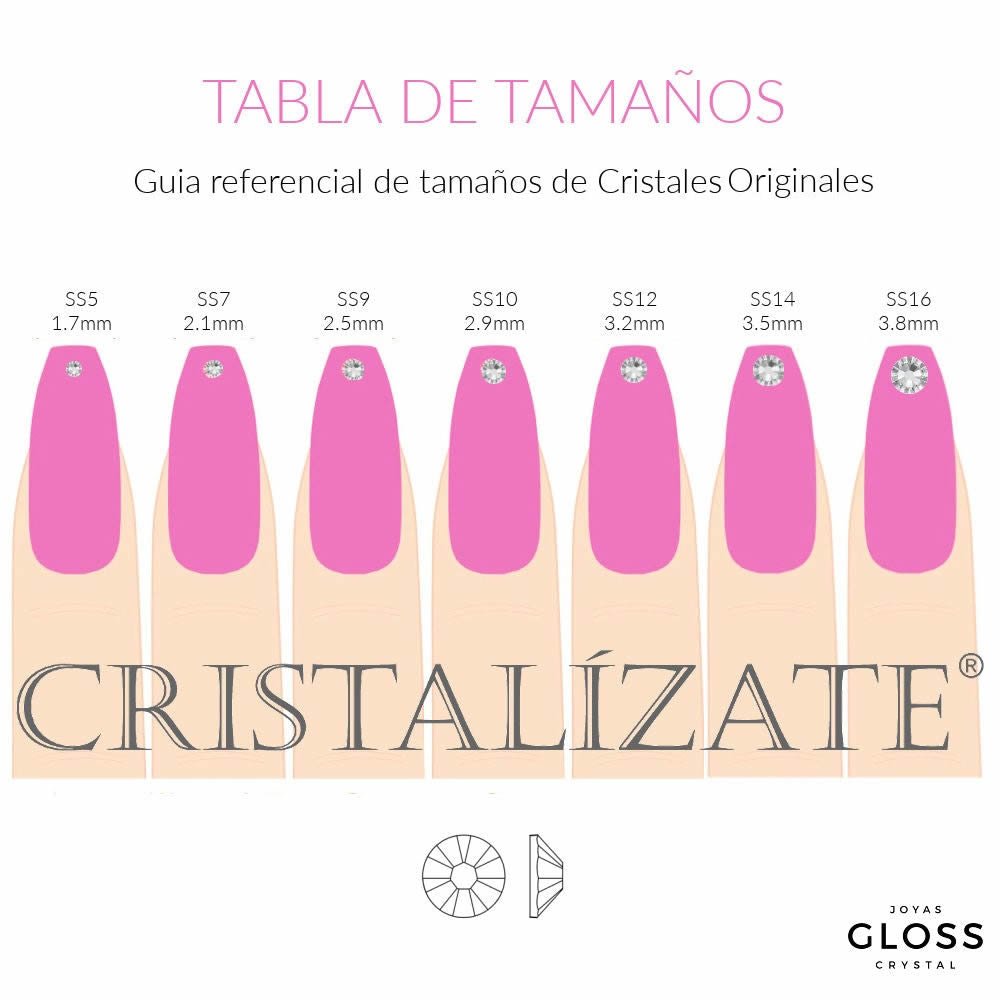 Cristal Para Uñas - Amatista - Joyas Gloss Crystal