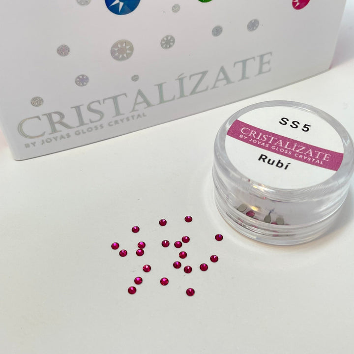 Cristal Para Uñas - Rubi - Joyas Gloss Crystal