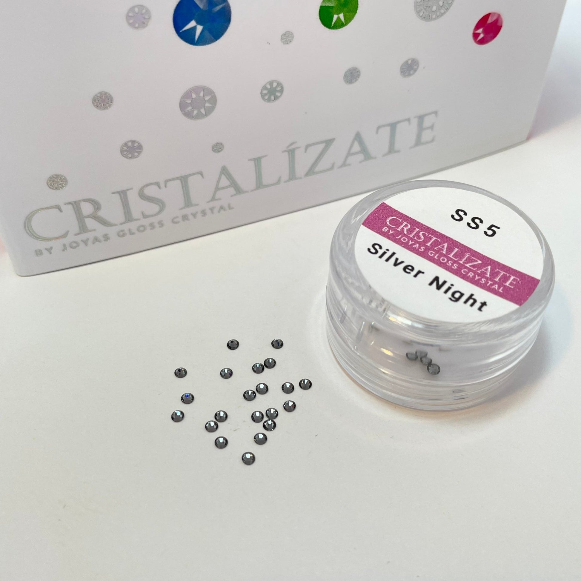 Cristal Para Uñas - Silver Night - Joyas Gloss Crystal