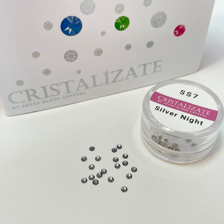 Cristal Para Uñas - Silver Night - Joyas Gloss Crystal