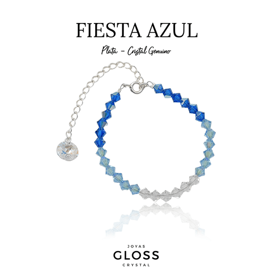 Pulsera Fiesta Blue - Joyas Gloss Crystal