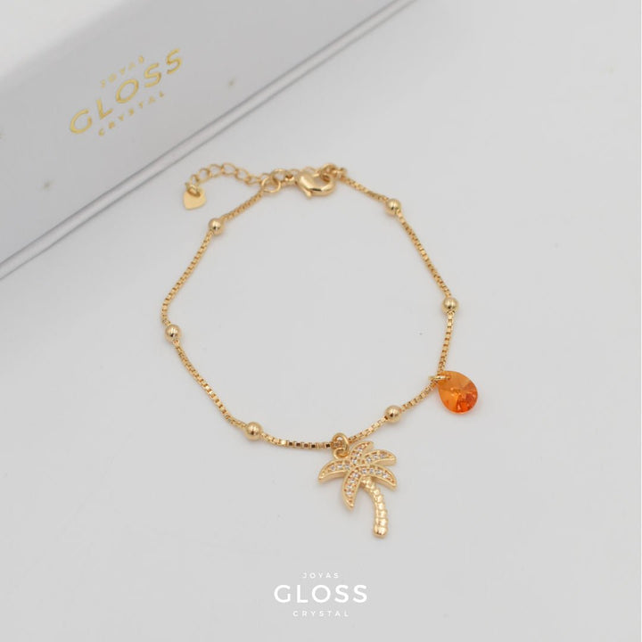 Pulsera Sunshine Oro - Joyas Gloss Crystal