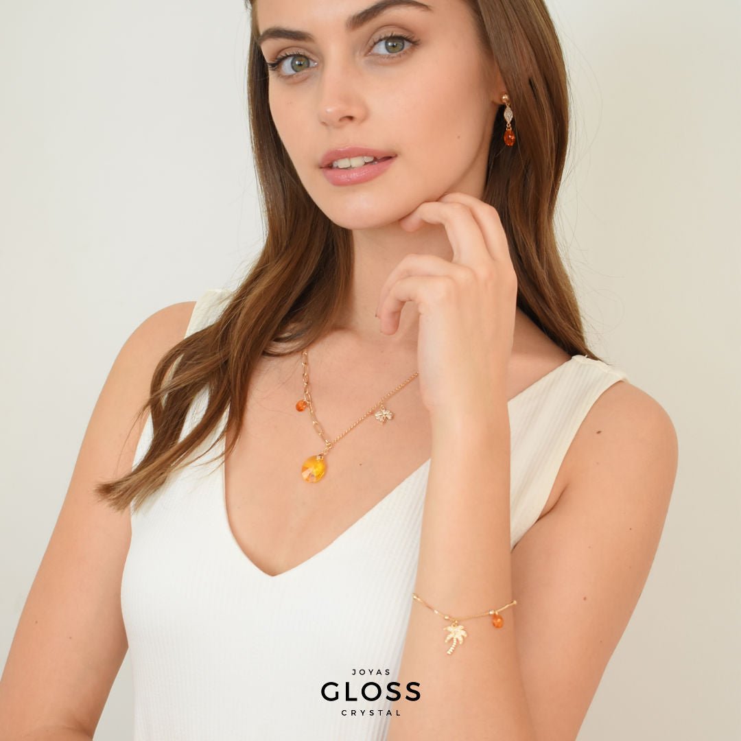 Pulsera Sunshine Oro - Joyas Gloss Crystal